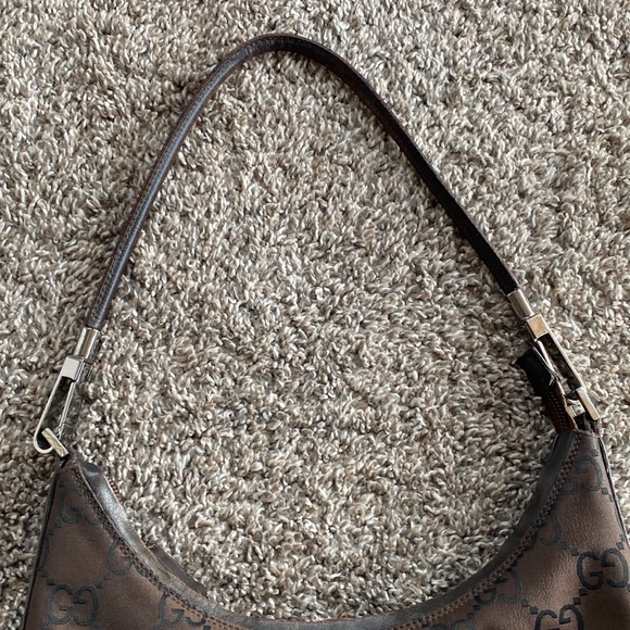 Gucci Small Hobo Brown & GG Logo Black Mini Shoulder Bag, 28335 - Picture 5 of 17